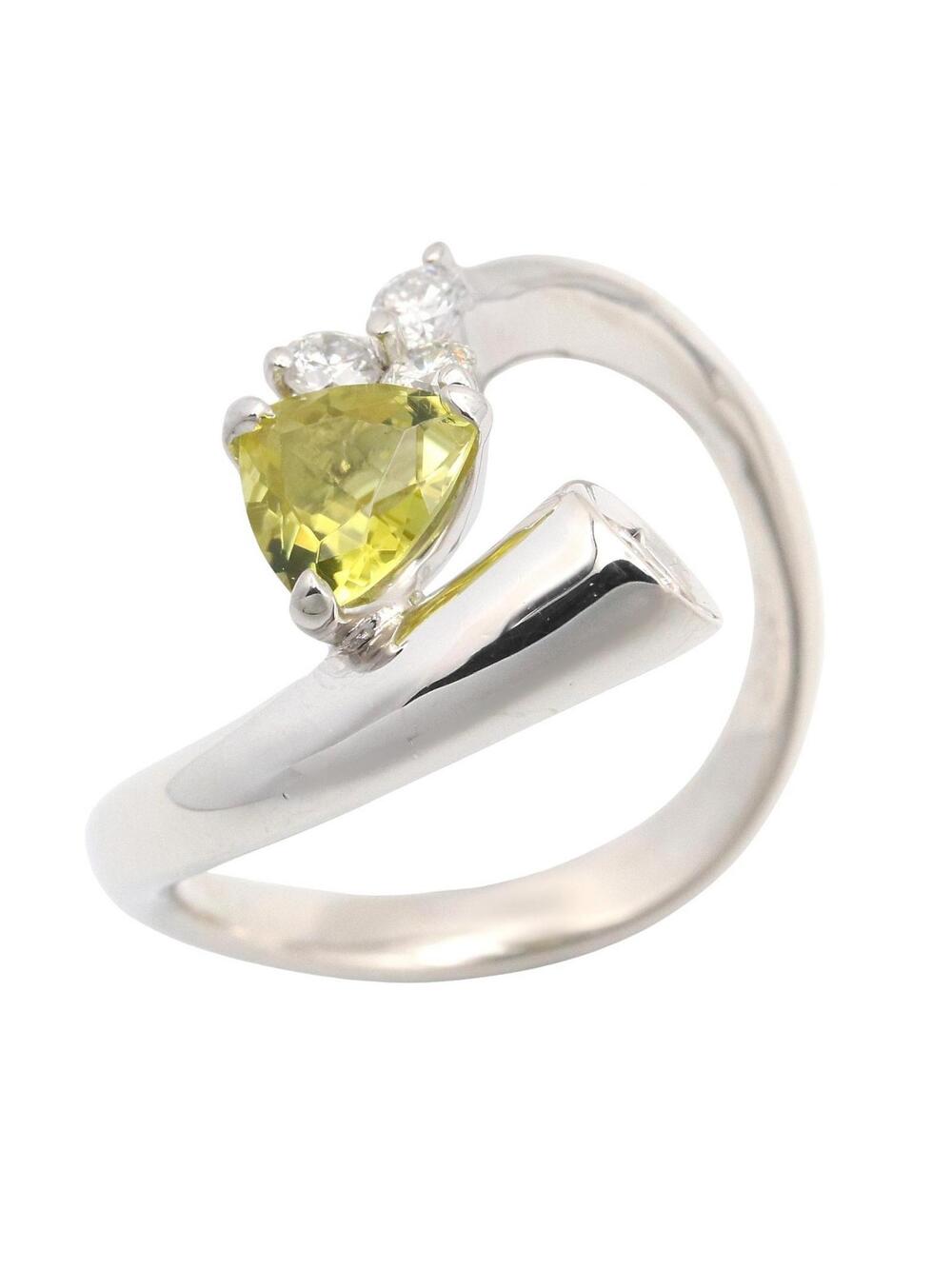 Jewelry Canary Tourmaline Diamond Ring #345775J12B